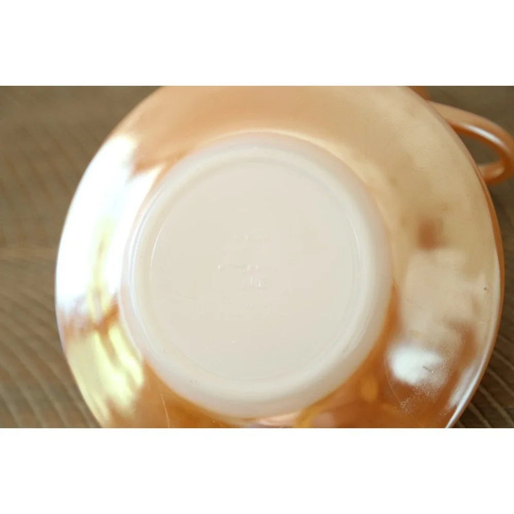VINTAGE Fire King Peach Luster Ware Cup and Saucer